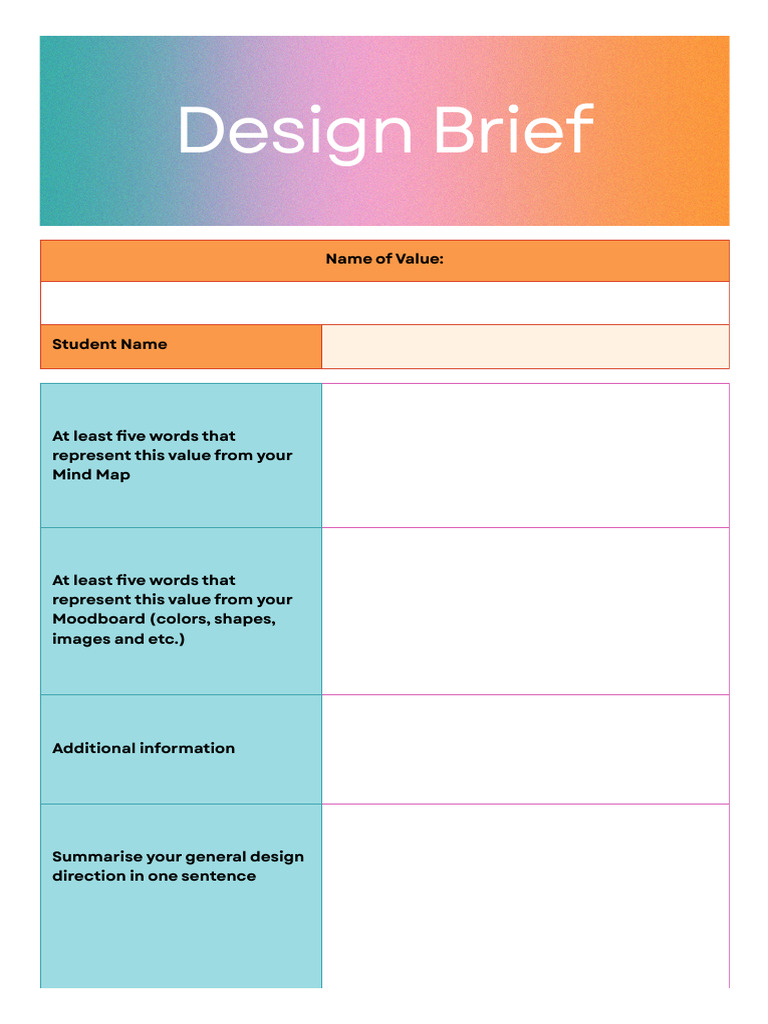 Design Brief Form | PDF