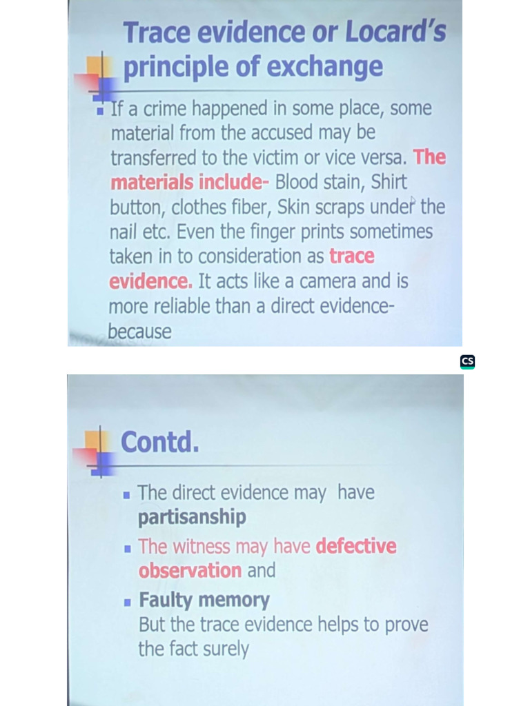 Trace Evidence | PDF
