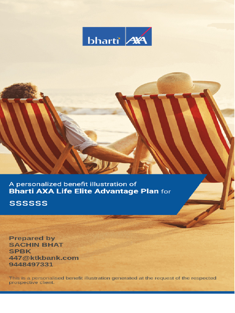 Ssssss - Bharti AXA Life Elite Advantage Plan | PDF