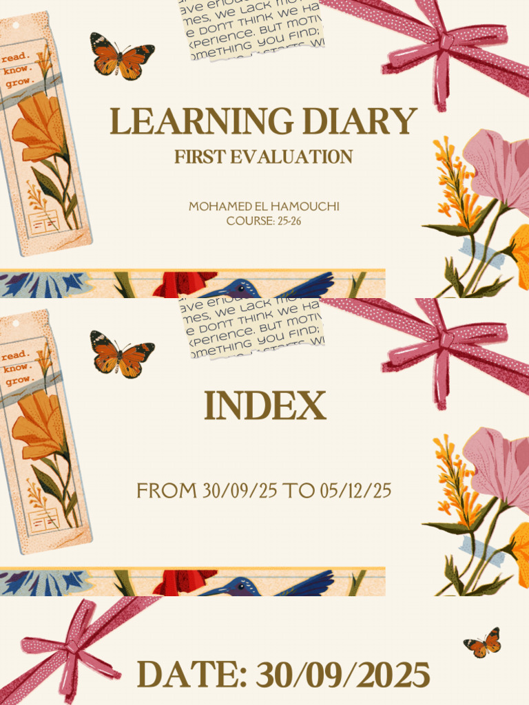 Learning Diary 1st | PDF