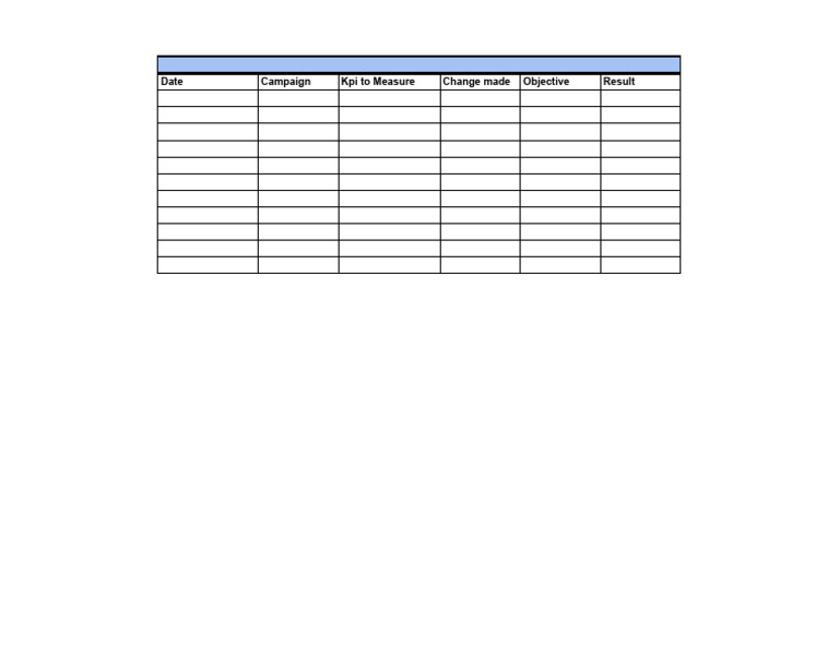 Template_ Campaign Changes Tracker - Sheet1 | PDF