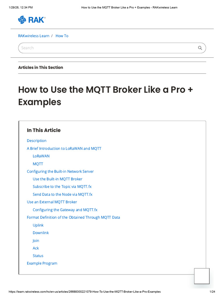 How To Use The MQTT Broker Like A Pro + Examples - RAKwireless Learn ...
