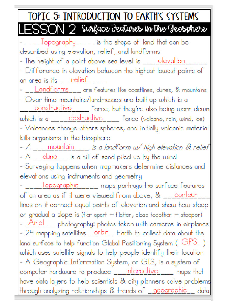 Topic 5 Lesson 2 Key | PDF