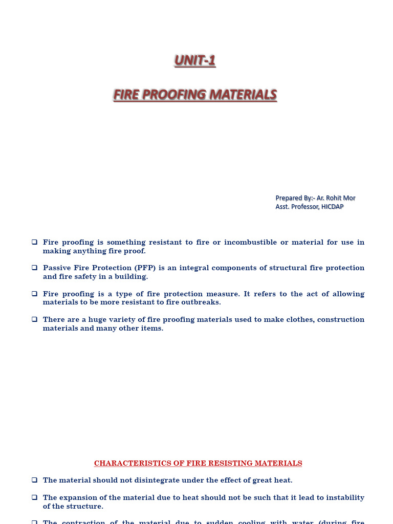 Fire Proofing Materials | PDF | Fire Sprinkler System | Concrete