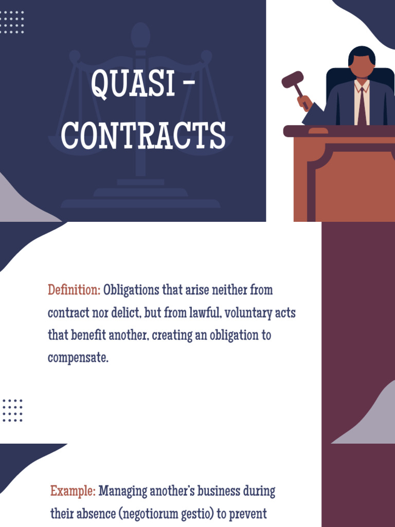 Quasi Contracts (Final) | PDF | Law Of Obligations | Theft