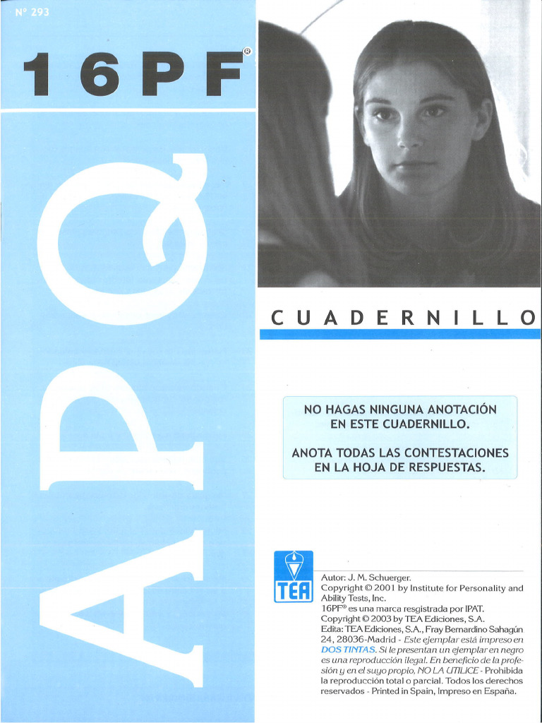 16PF APQ Cuestionario | PDF