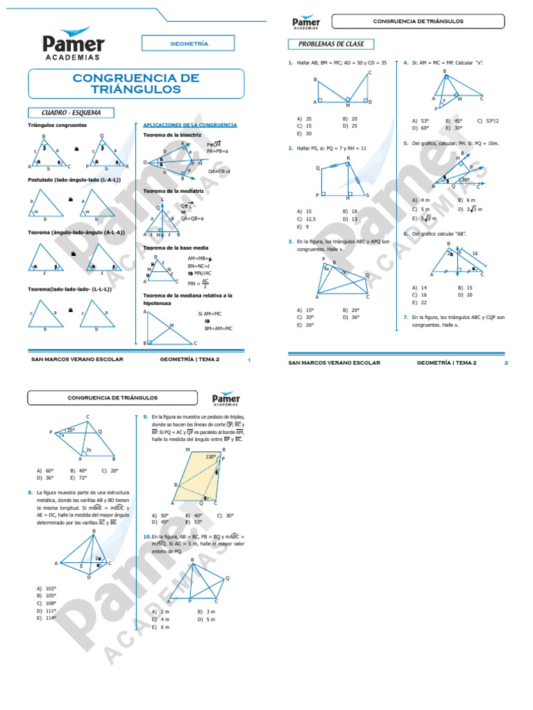 Geometria - Sem 2 Escolar | PDF | Triángulo | Geometría euclidiana