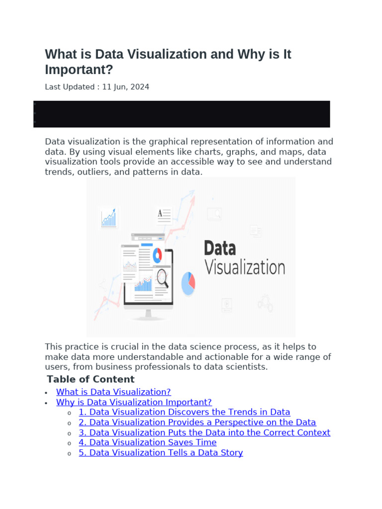 What Is Data Visualization and Why Is It Important | PDF | Pie Chart ...