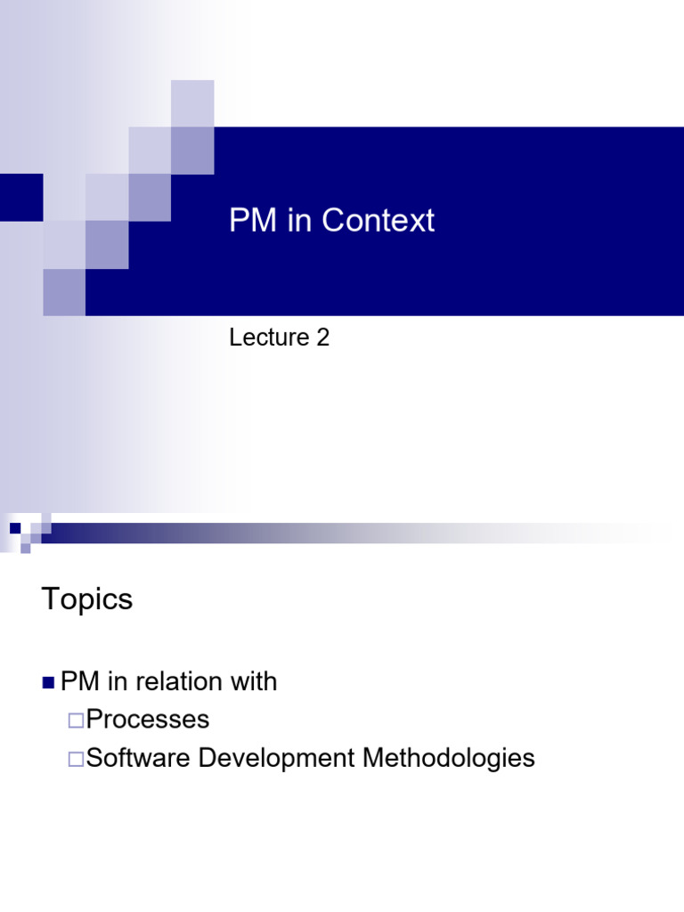Lecture2 - Introduction To PM I | PDF | Business | Systems Thinking