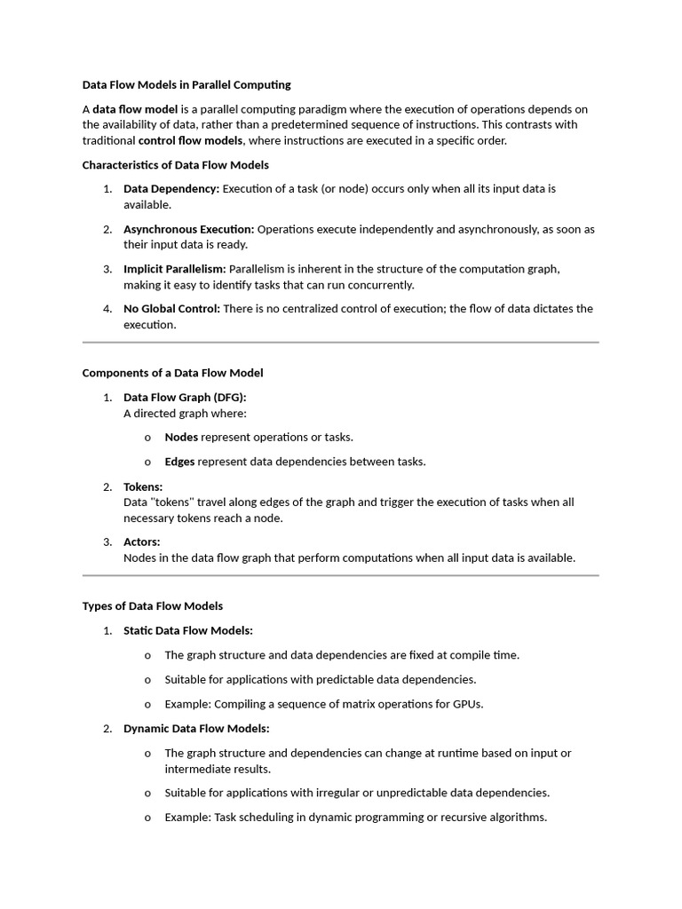 1. Data Flow Models | PDF | Multi Core Processor | Central Processing Unit