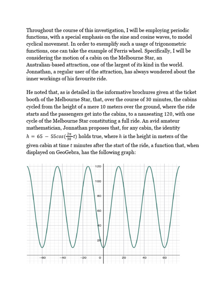 Ferris Wheel Investigation | PDF | Trigonometric Functions | Function ...