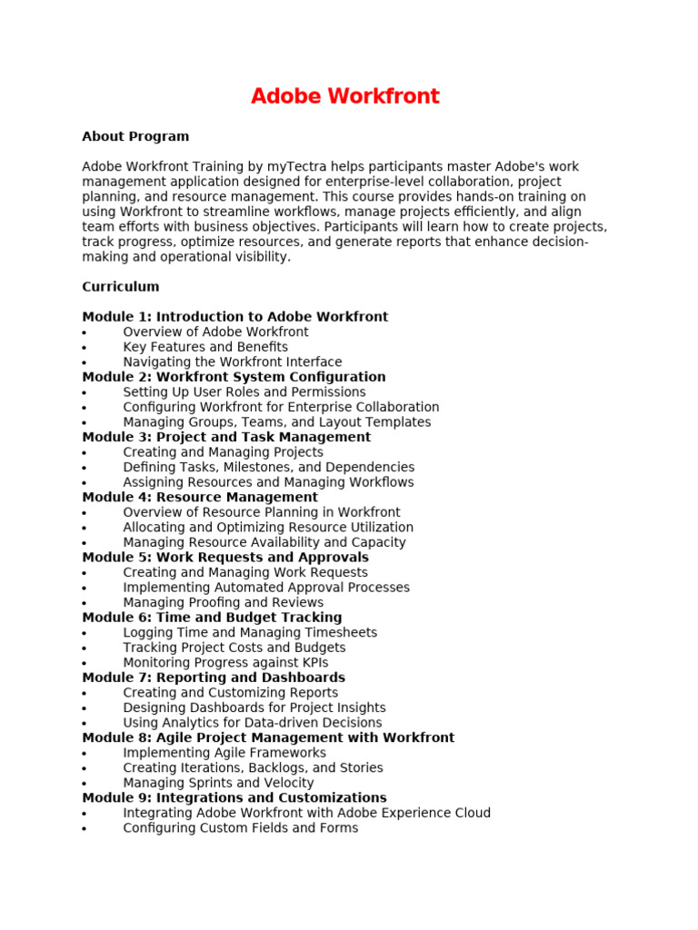 Adobe Workfront | PDF