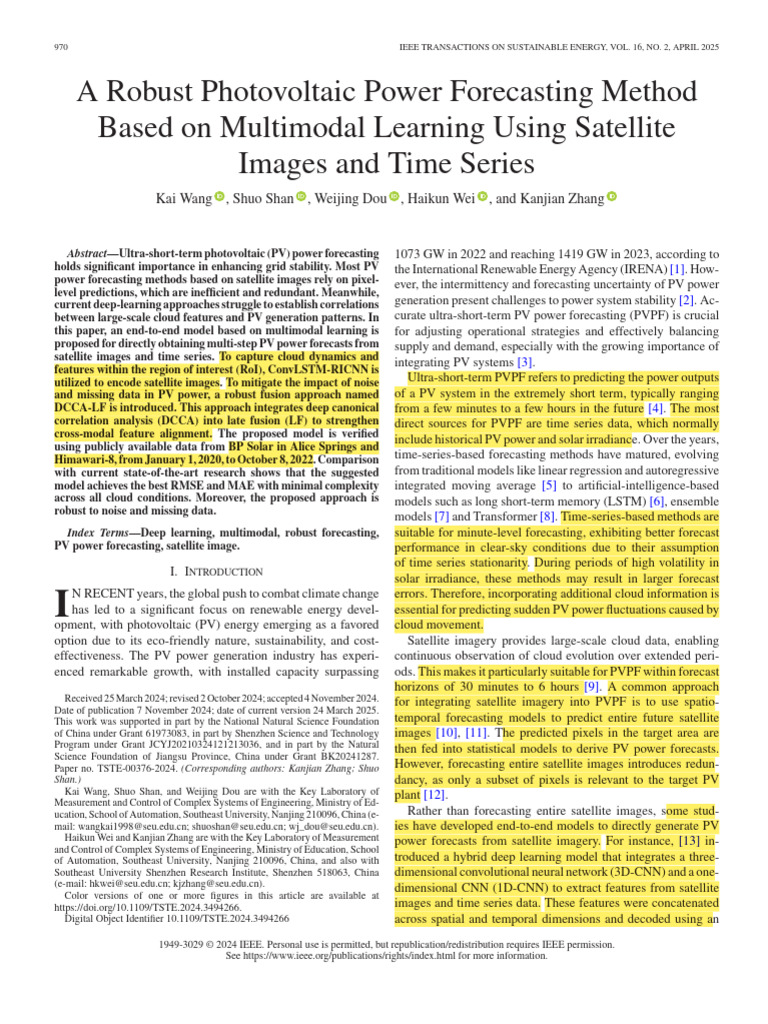 A Robust Photovoltaic Power Forecasting Method Based On Multimodal ...