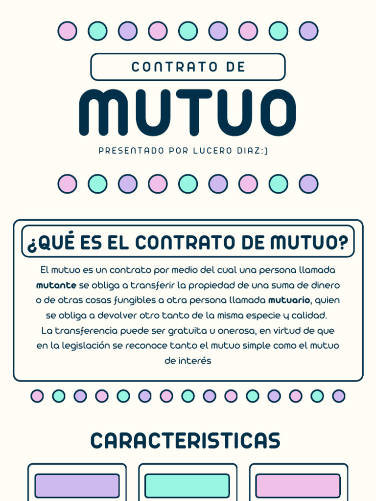 Contrato Mutuo | PDF | Derecho privado | Consentimiento