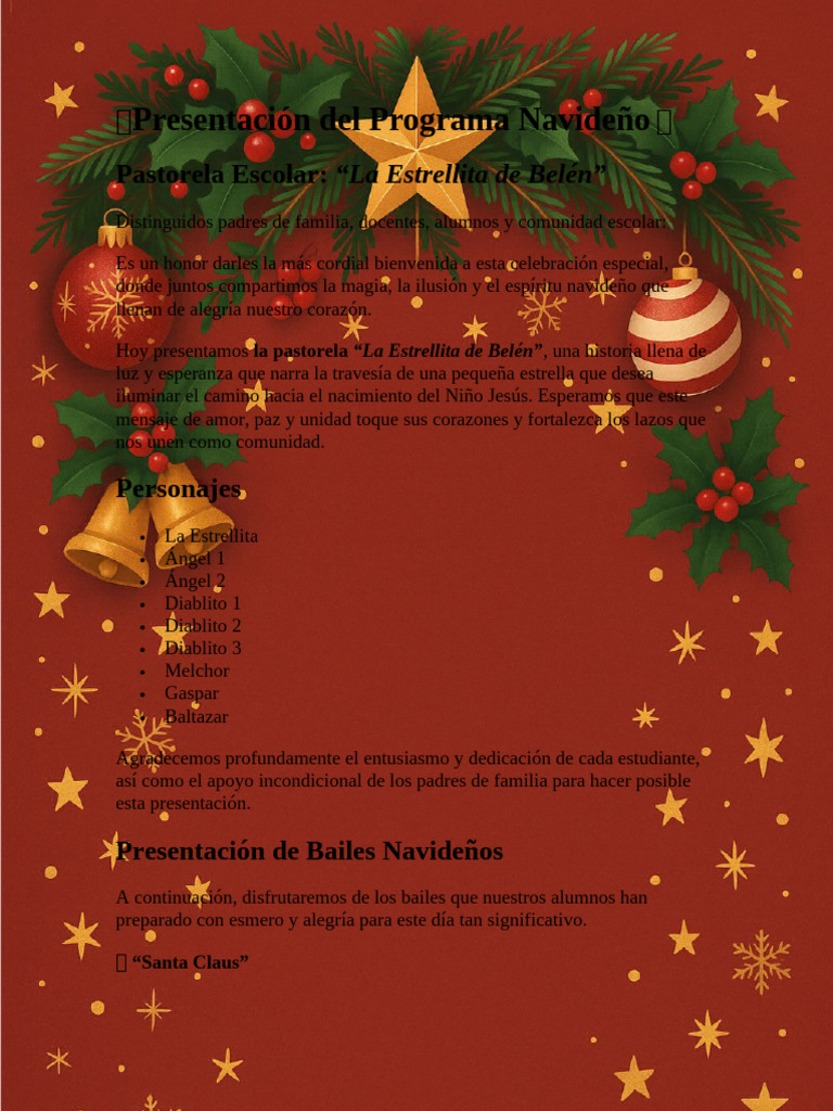 ?presentación Del Programa Navideño ?2025 | PDF