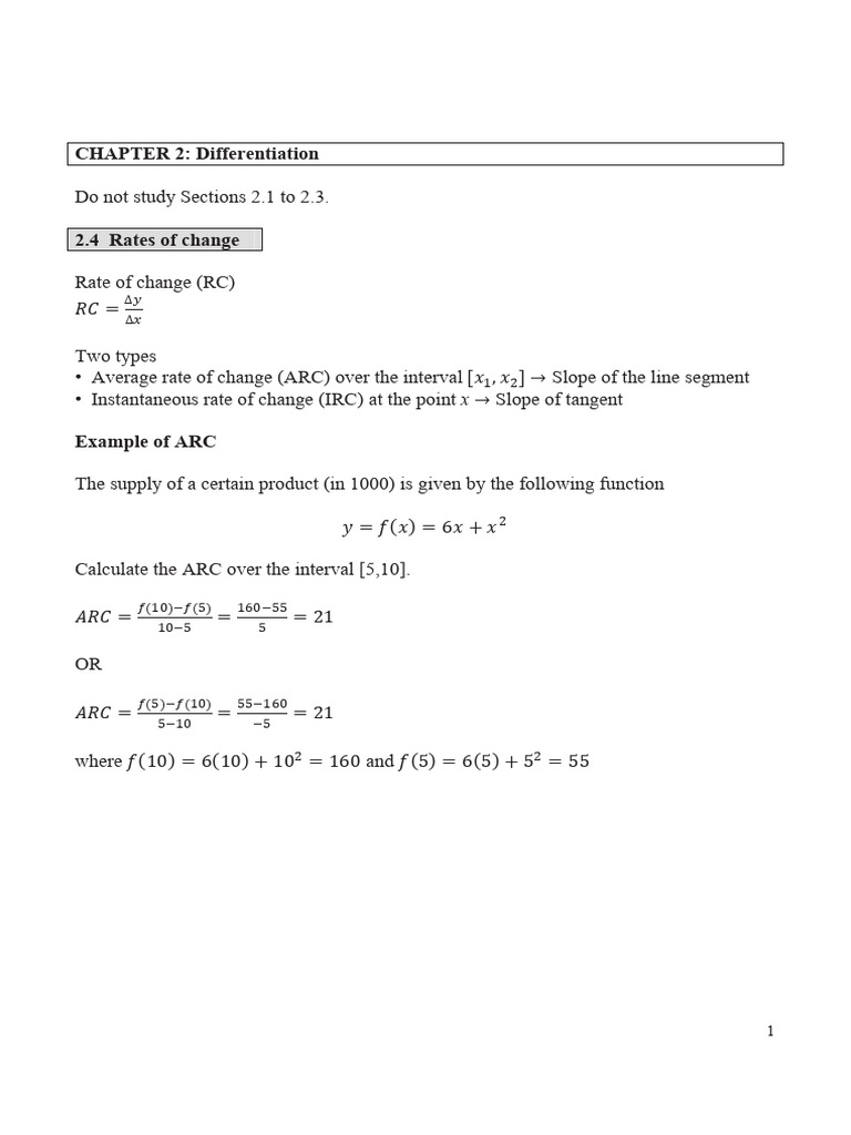 Differentiation | PDF | Derivative | Profit (Economics)