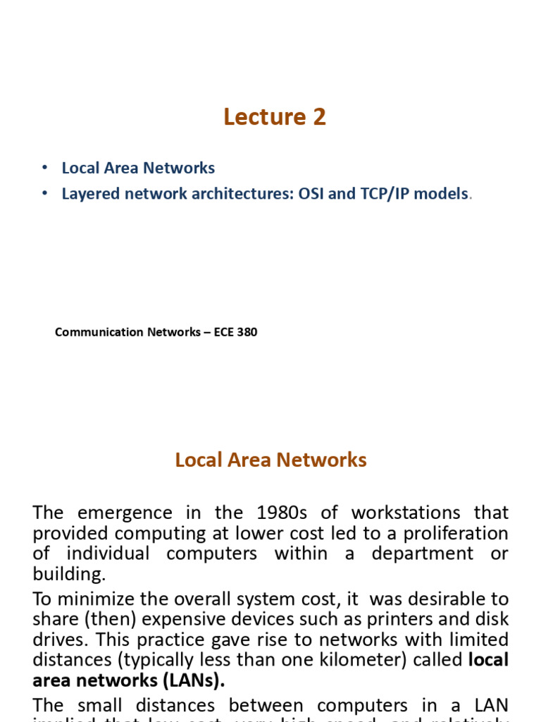 Lecture 2 | PDF | Computer Network | Internet Protocol Suite