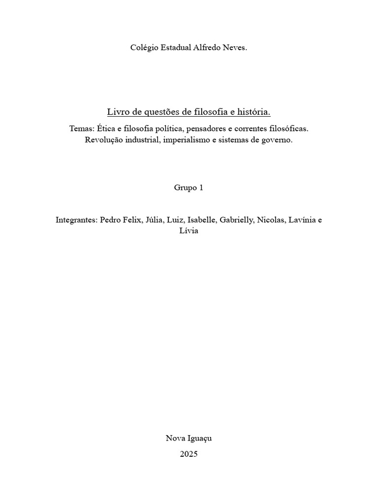 Capa Do Grupo 1 | PDF