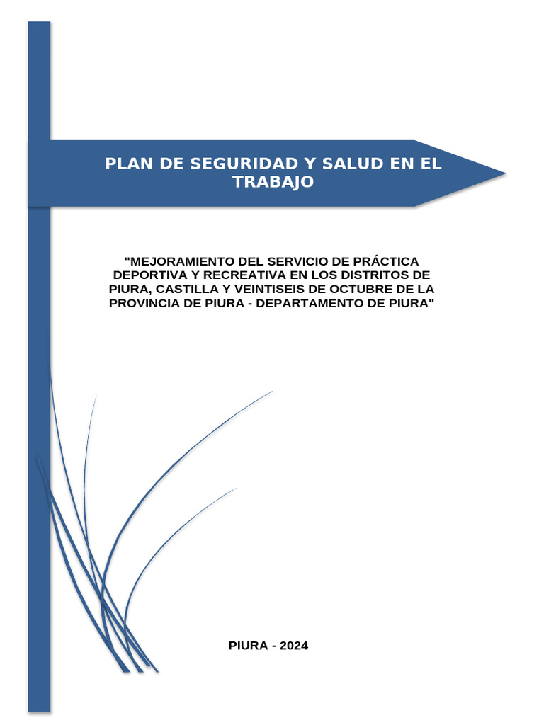 Plan de Seguridad | PDF | Seguridad y salud ocupacional | La seguridad