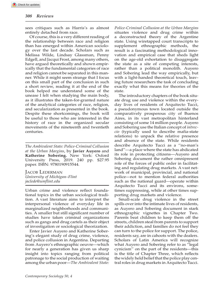 Lederman 2021 - The Ambivalent State | PDF | Fear | Violence