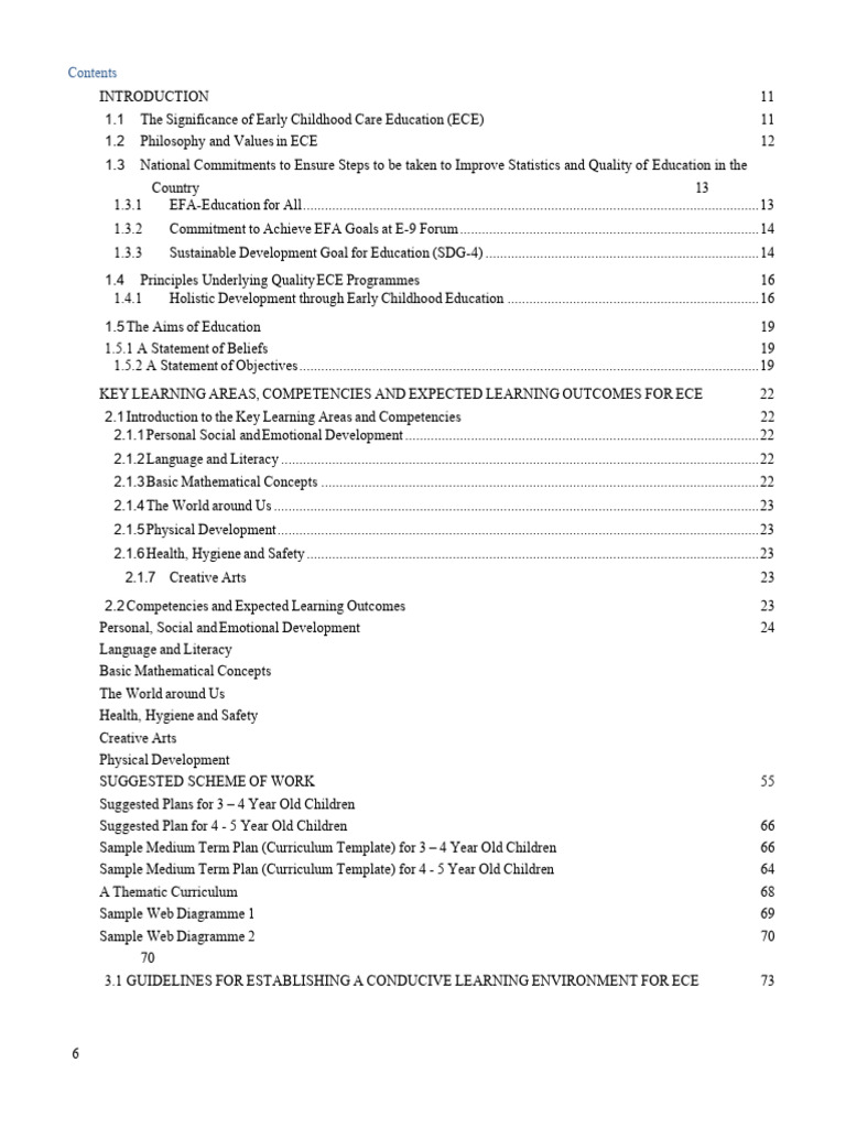 (Link) Early Childhood Education (ECE) - Suggested Guidelines | PDF