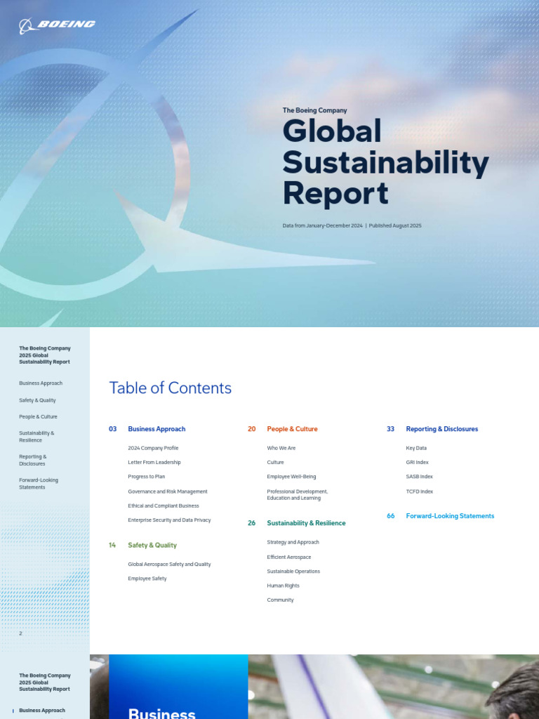 2025 Boeing Sustainability Report | PDF | Risk Management | Governance