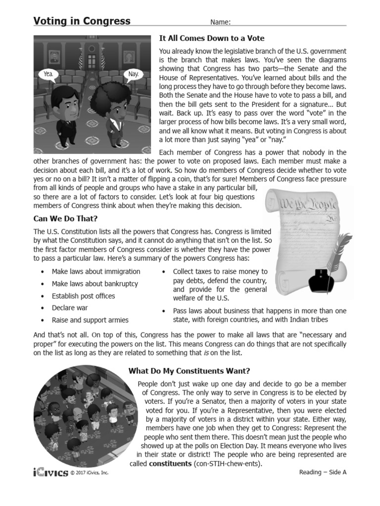 Voting in congress | PDF | United States Congress | American Government