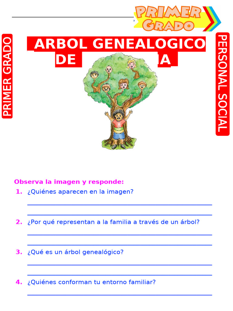 Arból Genealógico de La Familia para Primer Grado de Primaria | PDF