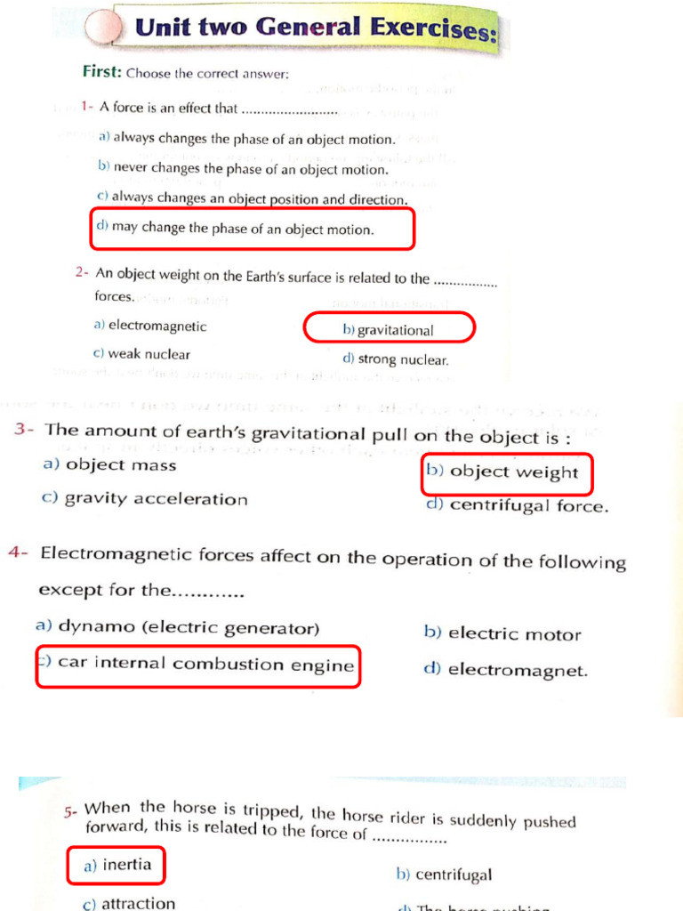 School Book General Exercise on Unit 2 | PDF