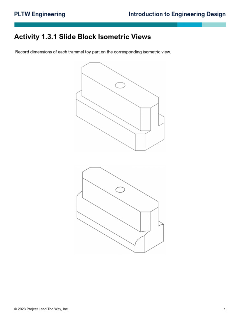 Slide+Block+ +Isometric+Views | PDF