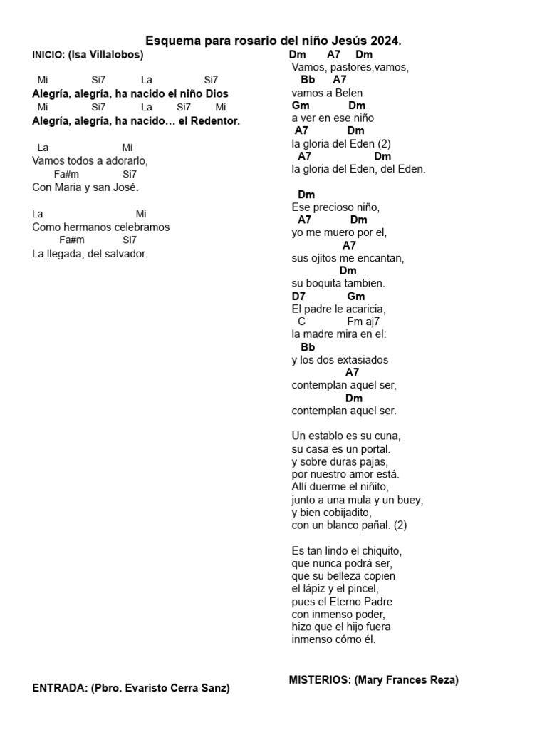 Rosario Al Niño Jesus 2026 | PDF | María, madre de Jesús