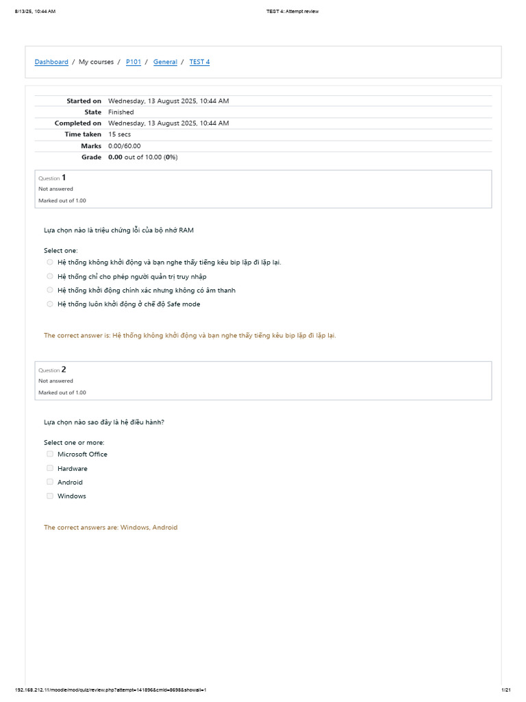 TEST 4 - Attempt Review | PDF