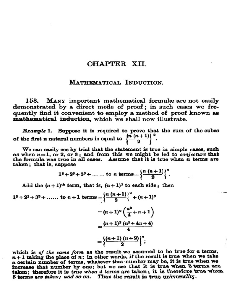 IIT Math Mathematical Induction Ref | PDF