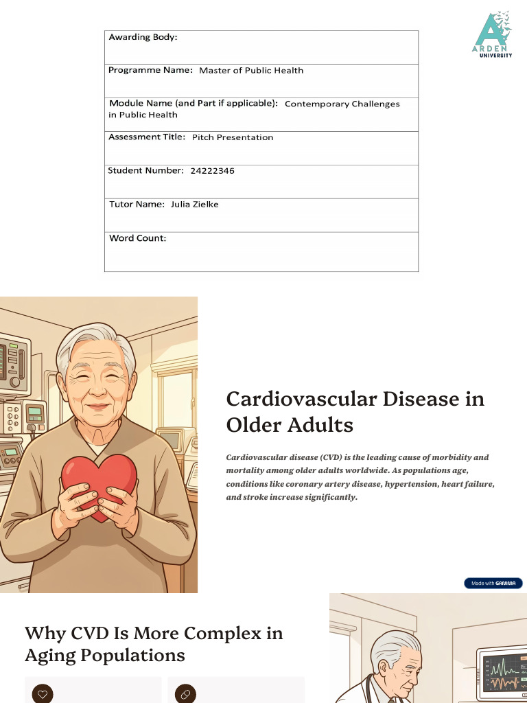 Cardiovascular Disease in Older Adults Draft | PDF | Cardiovascular ...