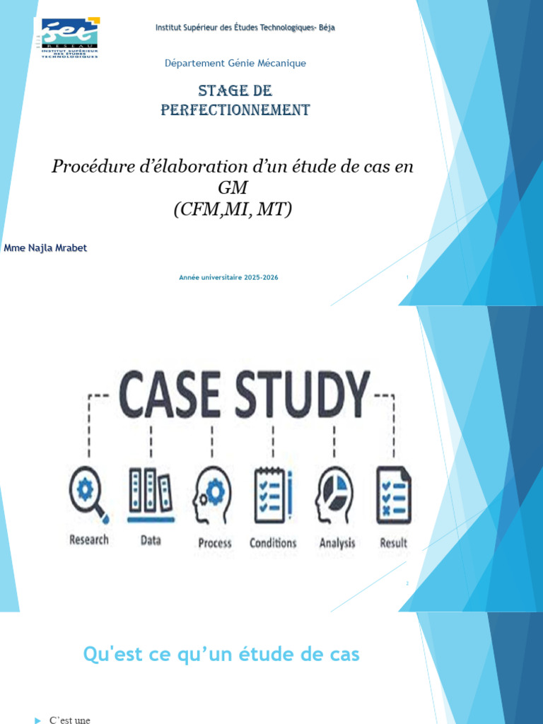Procédure Délaboration Dun Étude de Cas en GM | PDF | Optimisation ...