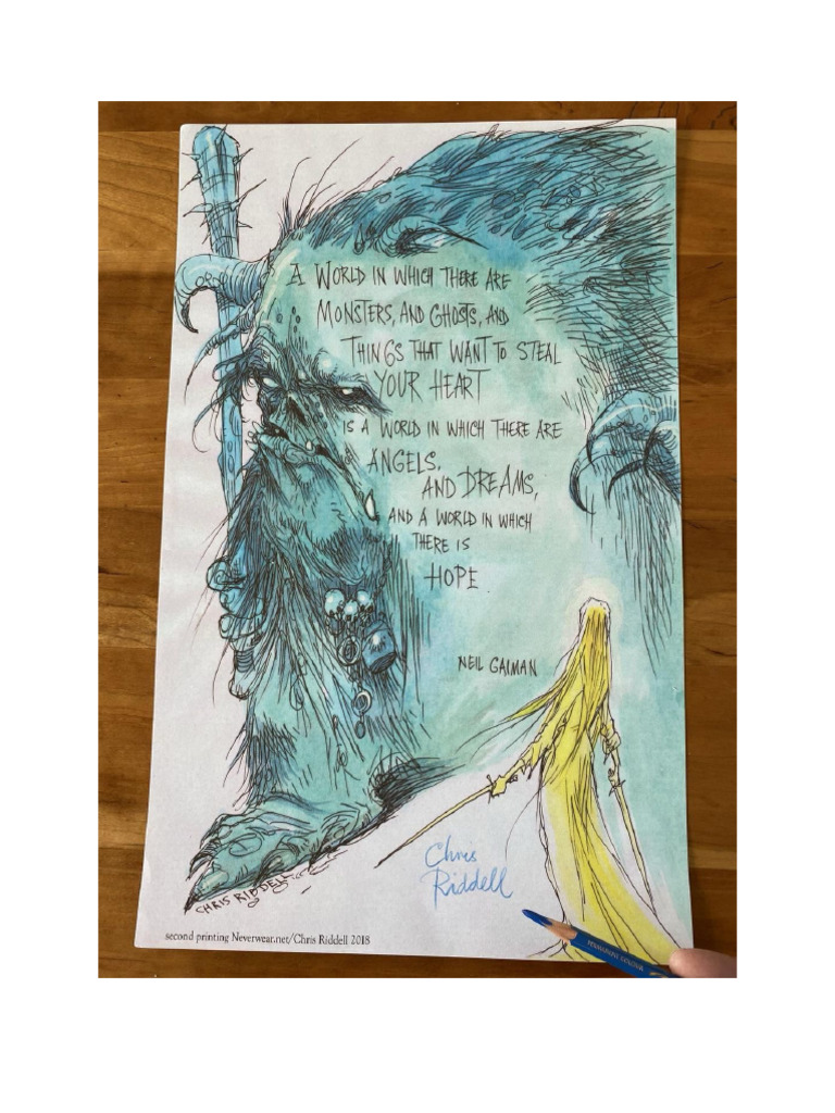 Blake Summary - Neil Gaiman Quote +Chris Riddle Art | PDF
