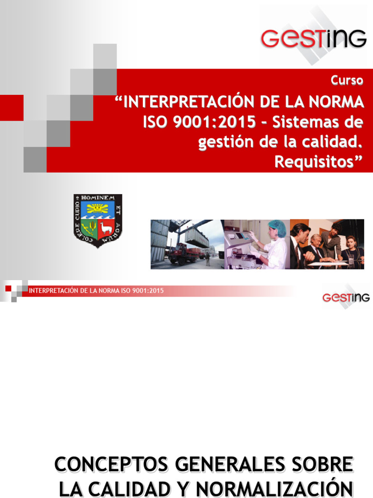 Interpretación de La Norma ISO 9001-2015 (PRESENTACION) | PDF | Calidad ...