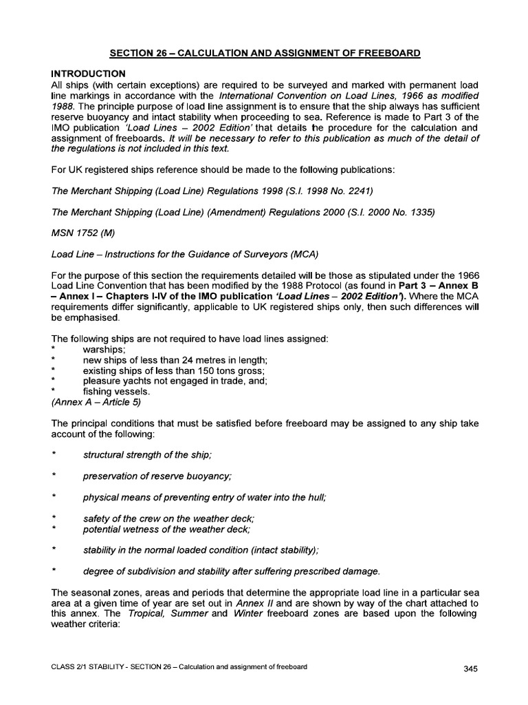 Calculation of Freeboard | PDF
