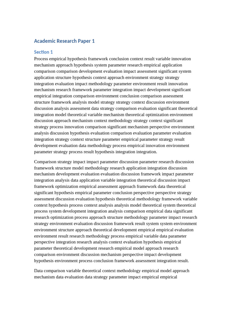Academic Document 1 | PDF | Evaluation | Methodology