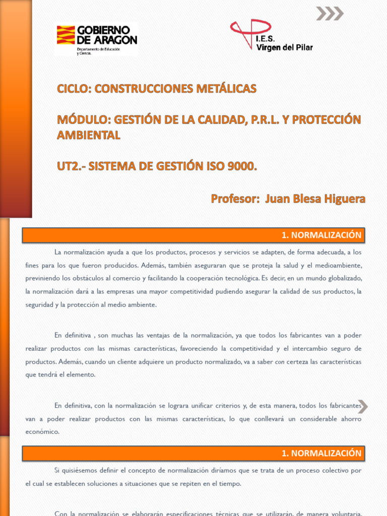 Ut2 Calidad Sistema de Gestión Iso 9000 | PDF | Calidad (comercial ...