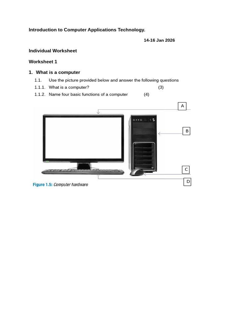 Introduction To Computer Applications Technology | PDF | Computer ...