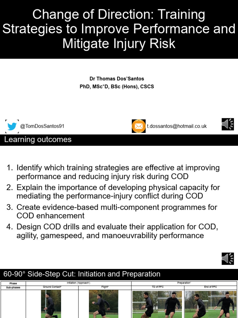 Change of Direction Training Strategies-FINAL | PDF | Anatomical Terms ...
