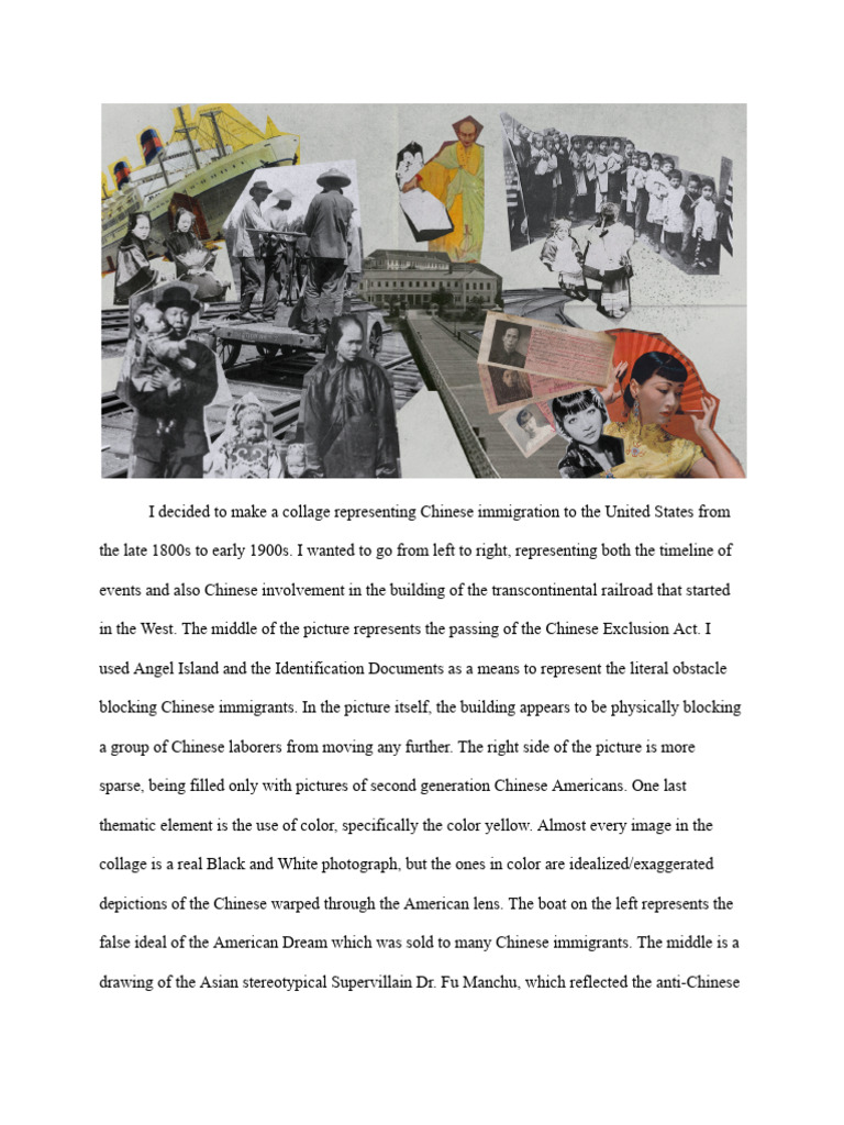 Chinese American Immigration Collage | PDF