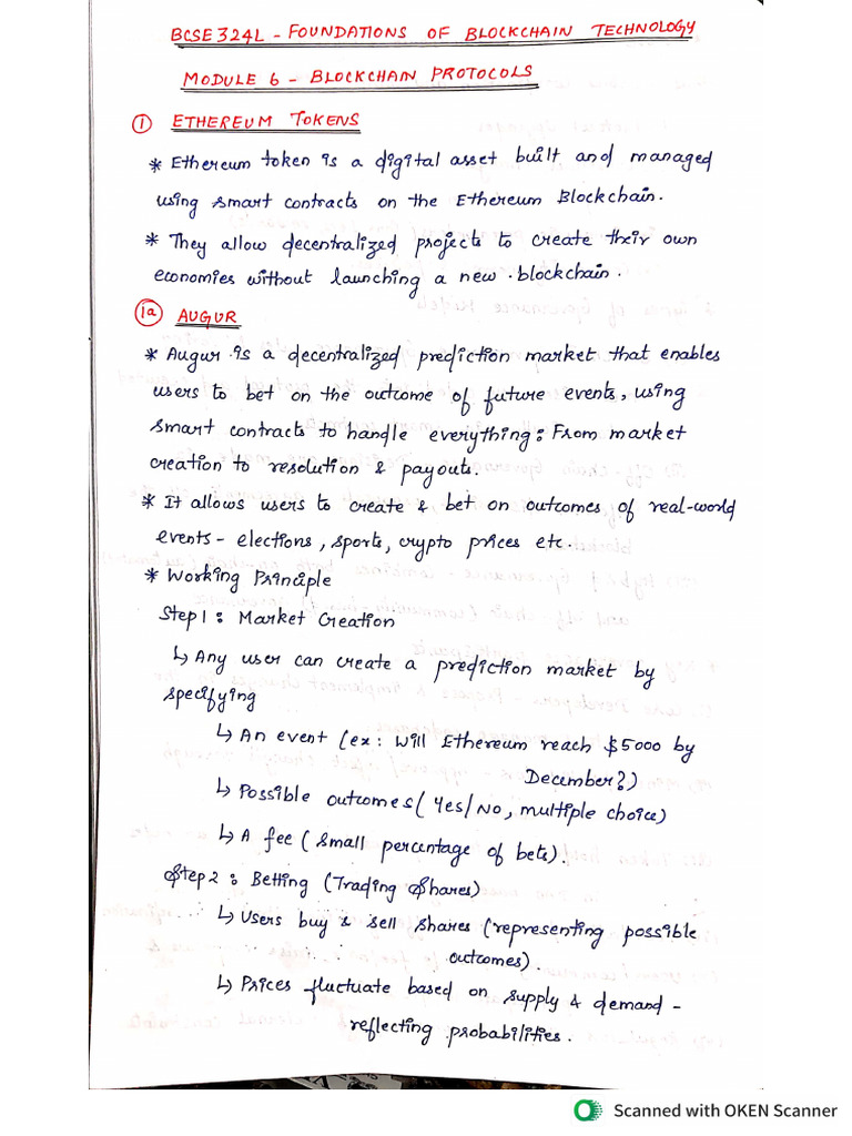 Foundations of Blockchain Technology Module 6 Notes | PDF