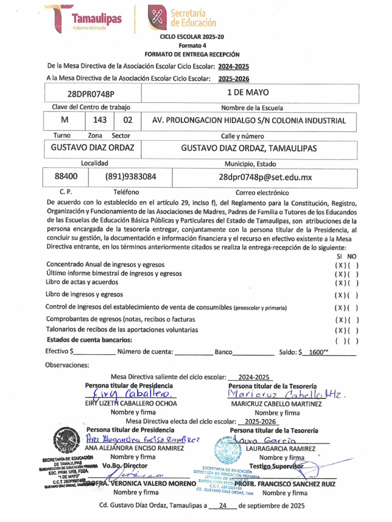 Formato Entrega - Recepcion Apf | PDF