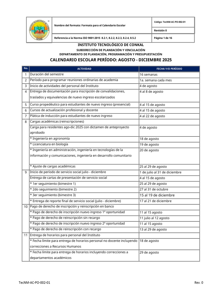 Calendario Ciclo Escolar 2025-2026 | PDF | Auditoría