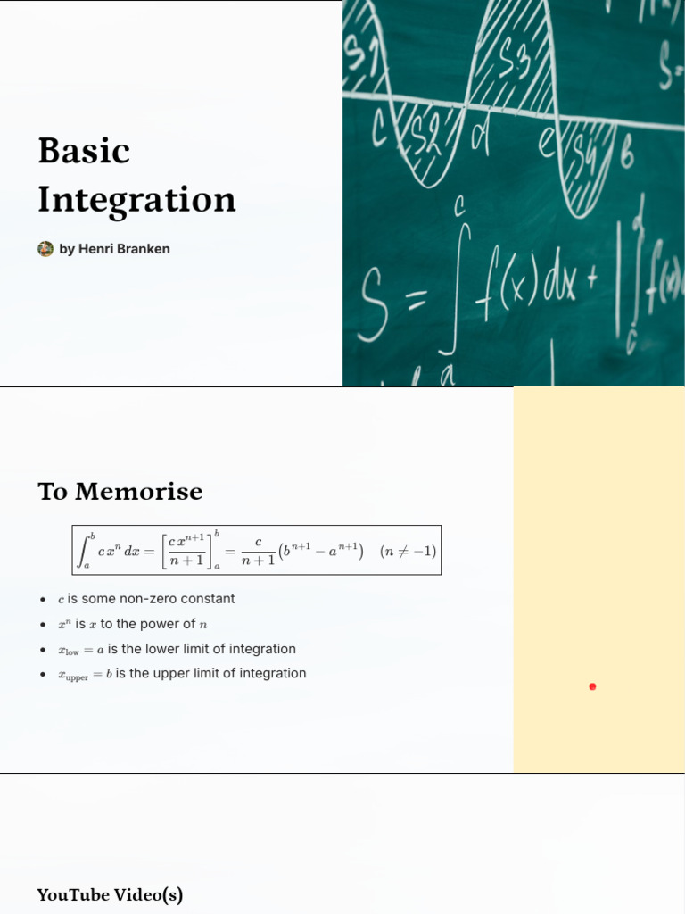 ITMTA1 W7 Integration and Area 1 | PDF | Integral | Functions And Mappings