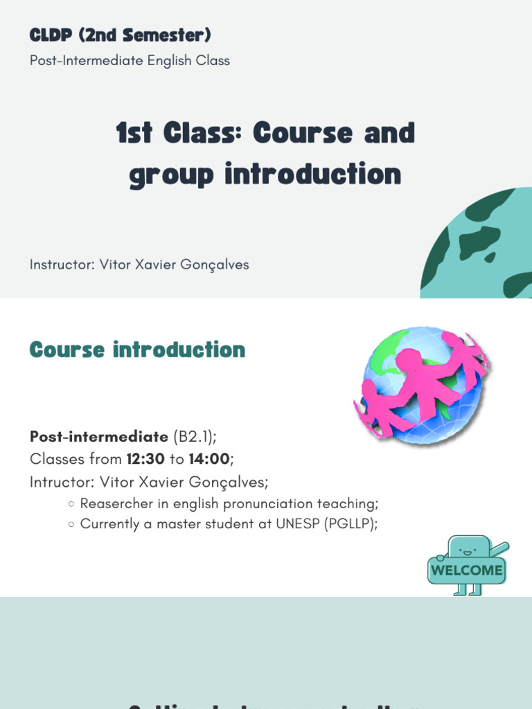 1ST CLASS - CLDP - Course and Group Introduction | PDF | Stress ...