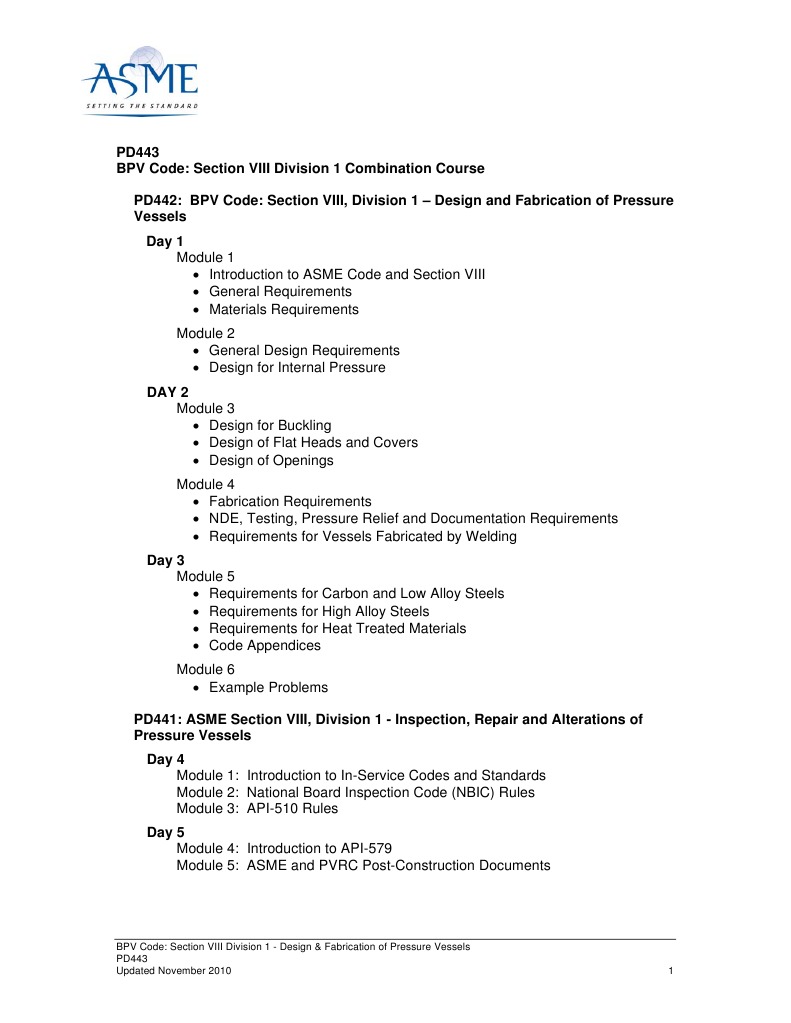 Bpv code section viii division 1 design fabrication of pressure