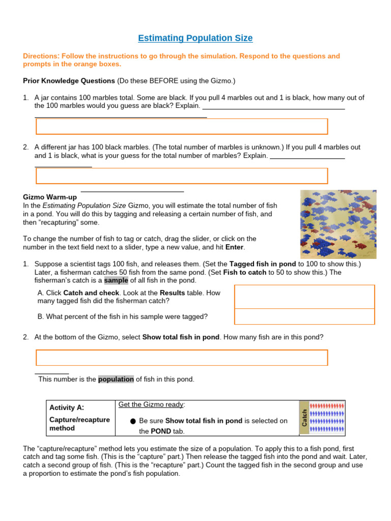 Estimating Population Size Workbook | PDF | Sample Size Determination ...
